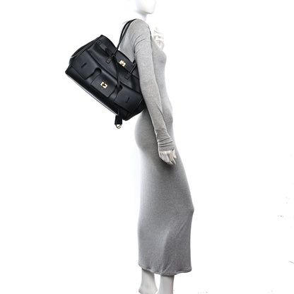 Balenciaga Smooth Calfskin Medium Bel Air Carry All Bag Black 2 of 10