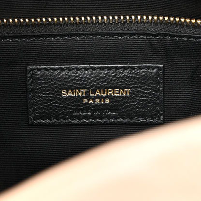 Saint Laurent Lambskin Quilted Medium Loulou Puffer Monogram Chain Satchel Dusty Grey 6 of 11