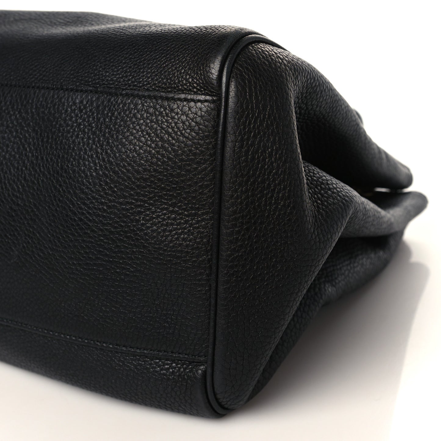 Calfskin Medium Emily Shoulder Bag Black