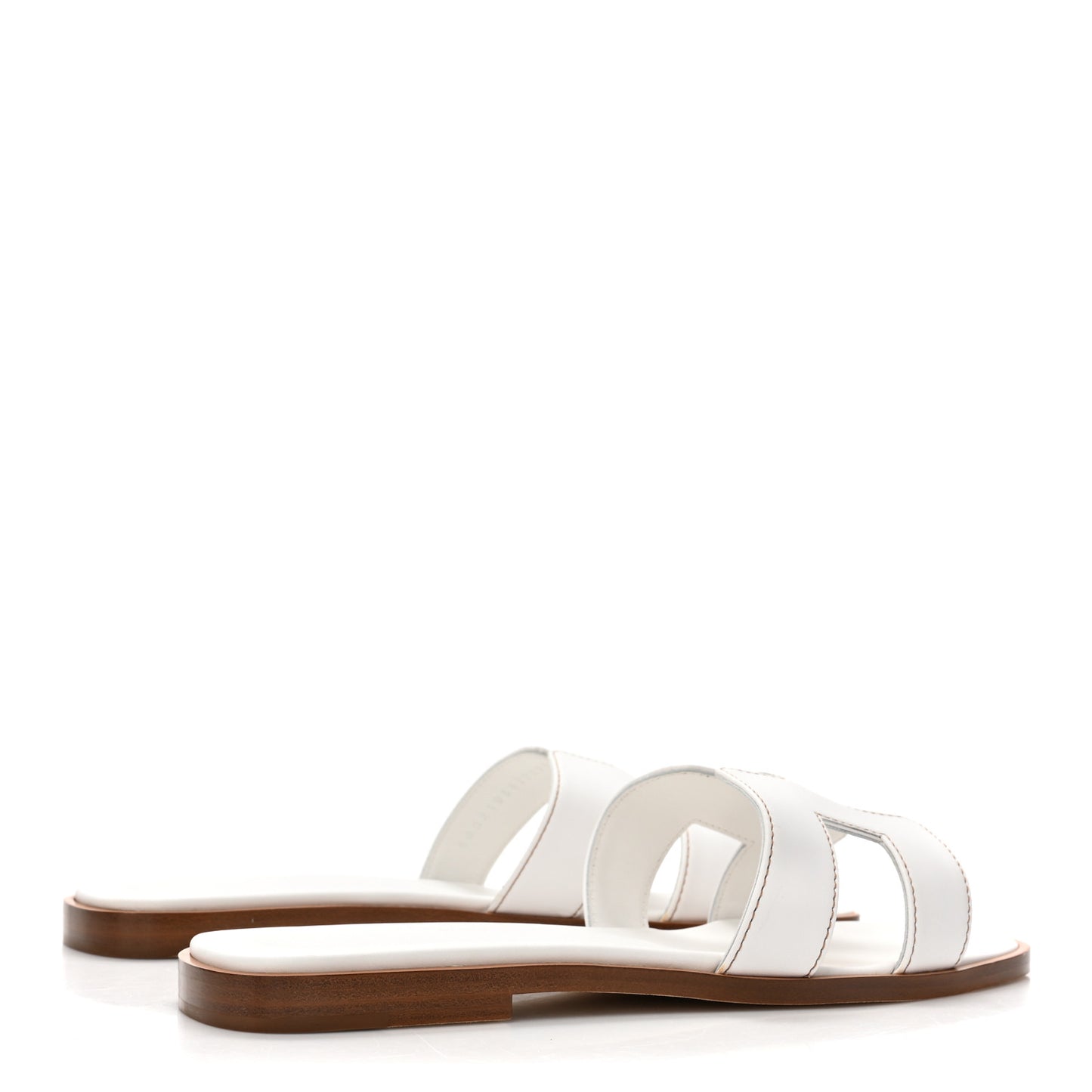 Box Calfskin Oran Sandals 37 White