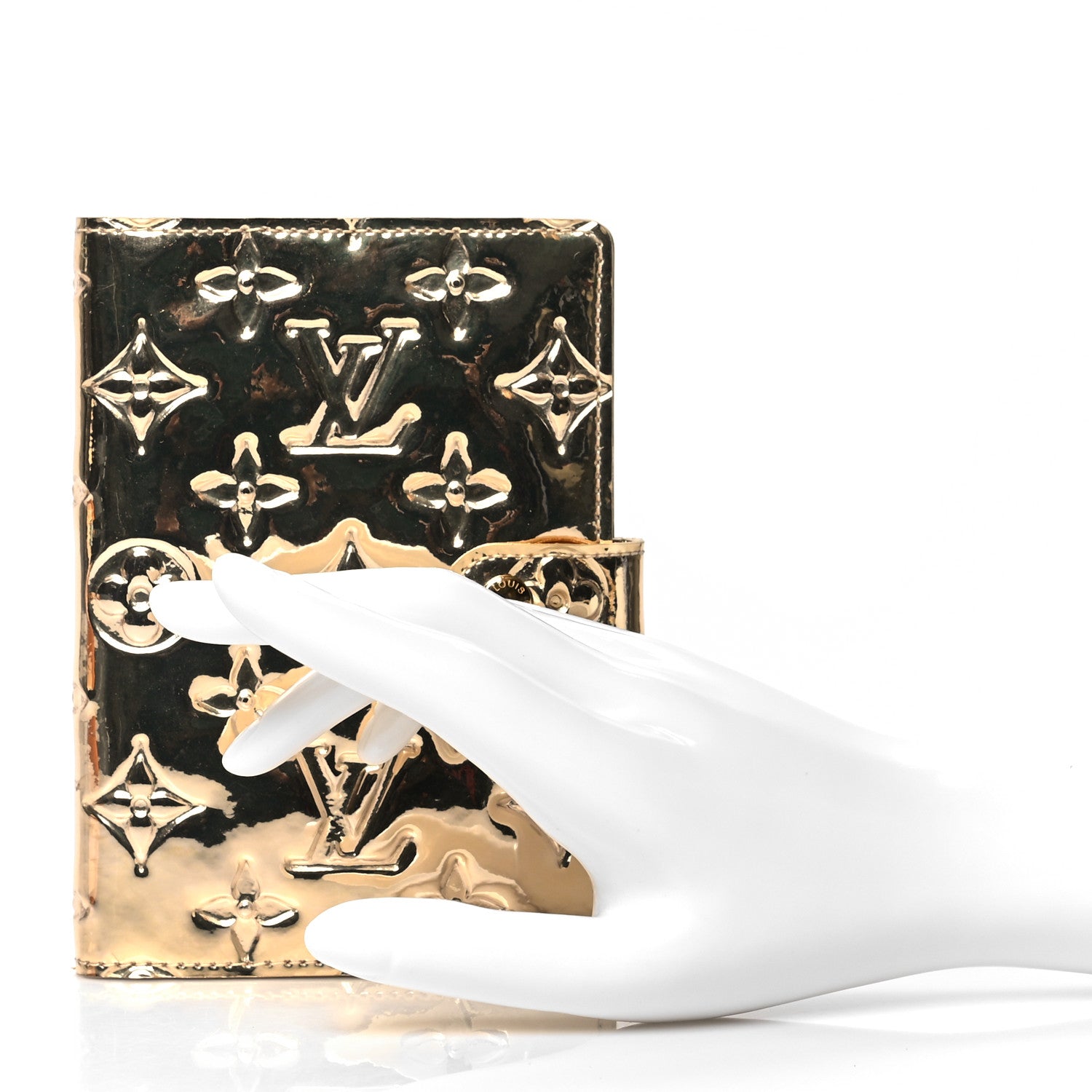 Louis Vuitton Monogram Miroir Small Ring Agenda Gold 2 of 7