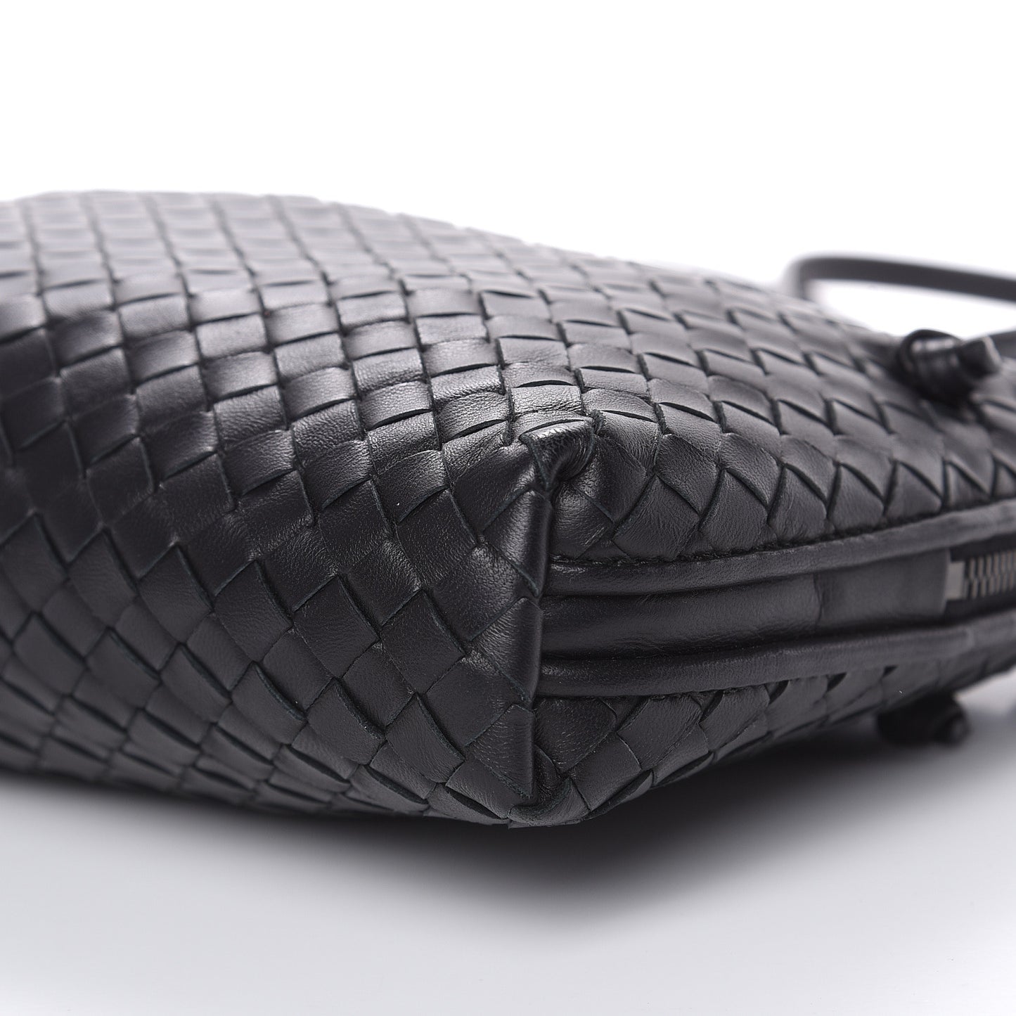 Nappa Intrecciato Pillow Crossbody Messenger Black
