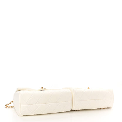 Chanel Lambskin Quilted Large Side-Packs White 4 of 12