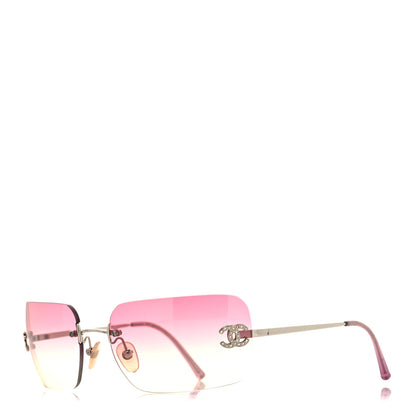 Chanel Metal Crystal CC Logo Sunglasses 4017-D Pink 1 of 7