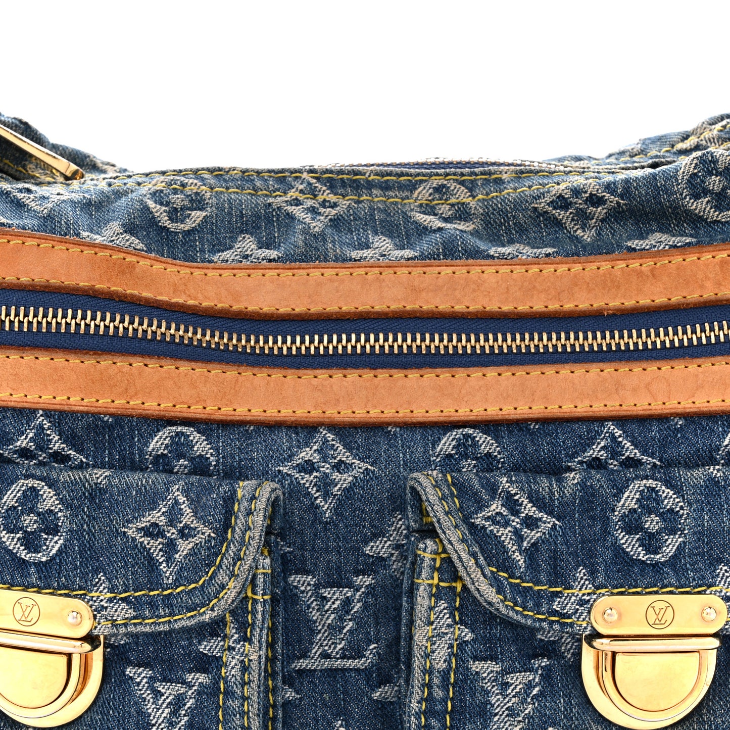 Monogram Denim Baggy PM Blue