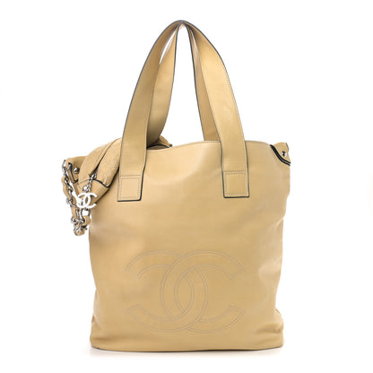 Chanel Lambskin Chain CC Tote Beige 1 of 8