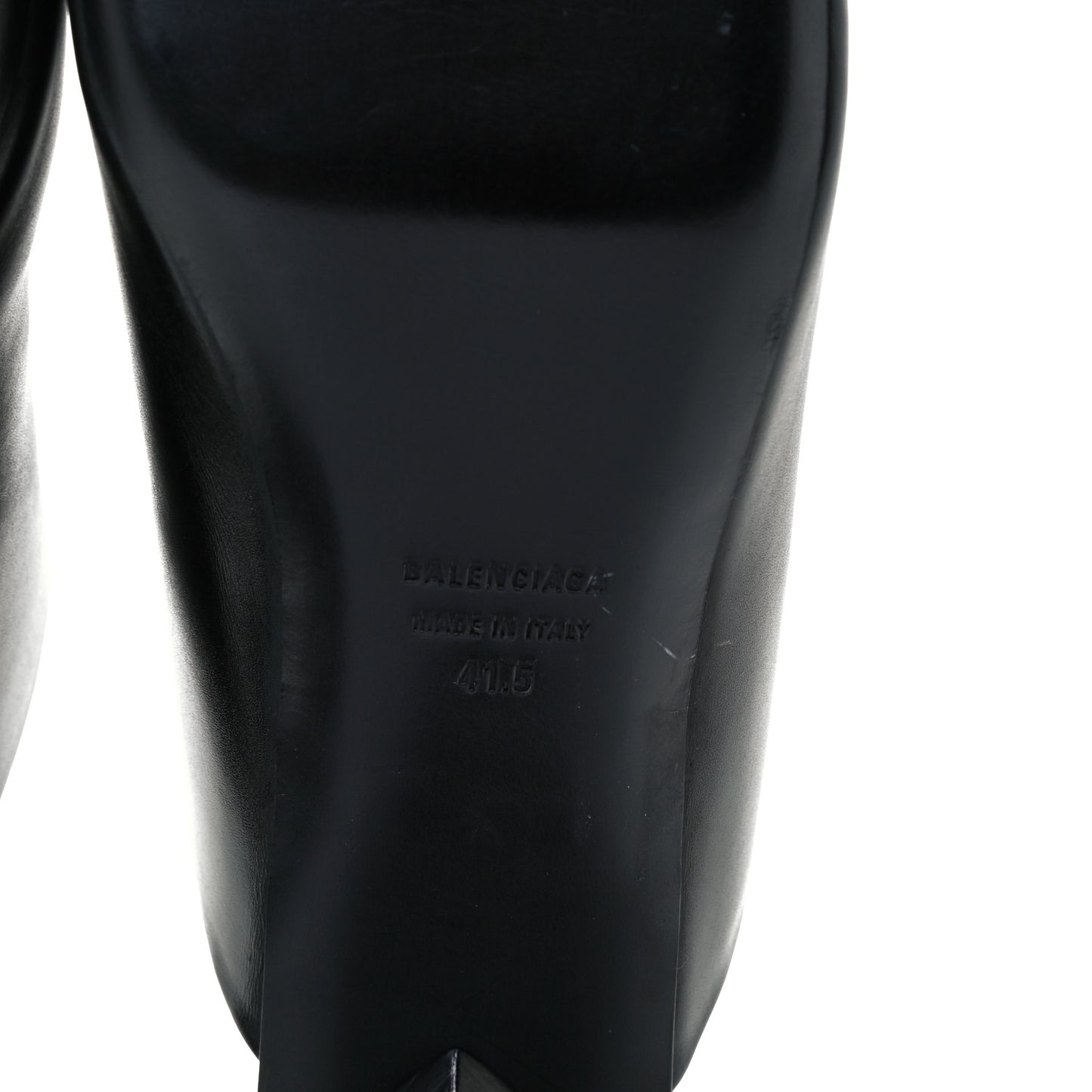 Smooth Calfskin Moon 60mm Sandals 41.5 Black