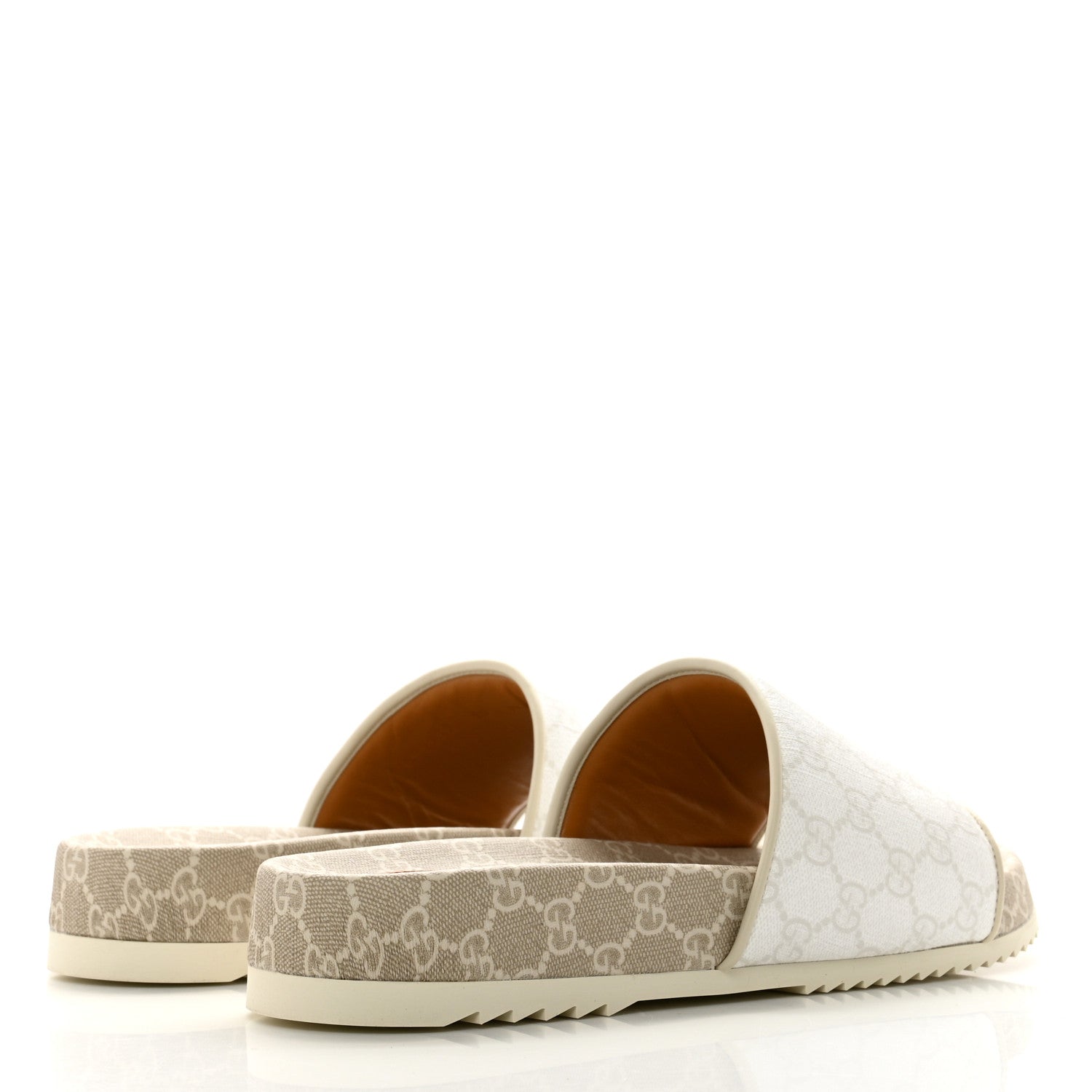 Gucci GG Supreme Monogram Demetra Mens Slide Sandals 10 White Mystic White 4 of 9