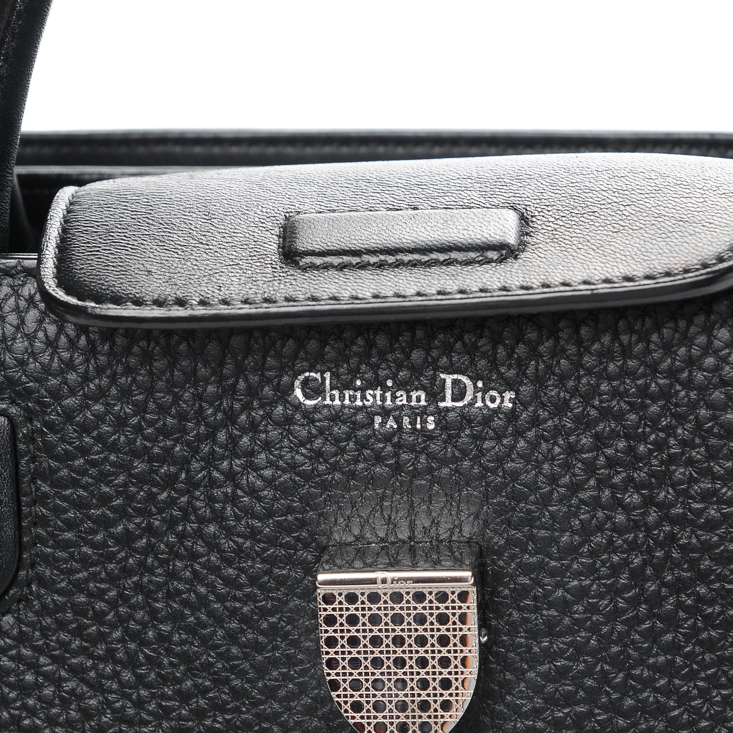 Christian Dior Grained Calfskin Medium Diorever Flap Black 6 of 7