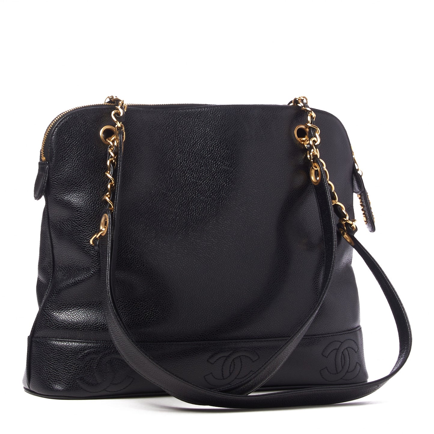 Caviar CC Shoulder Bag Black