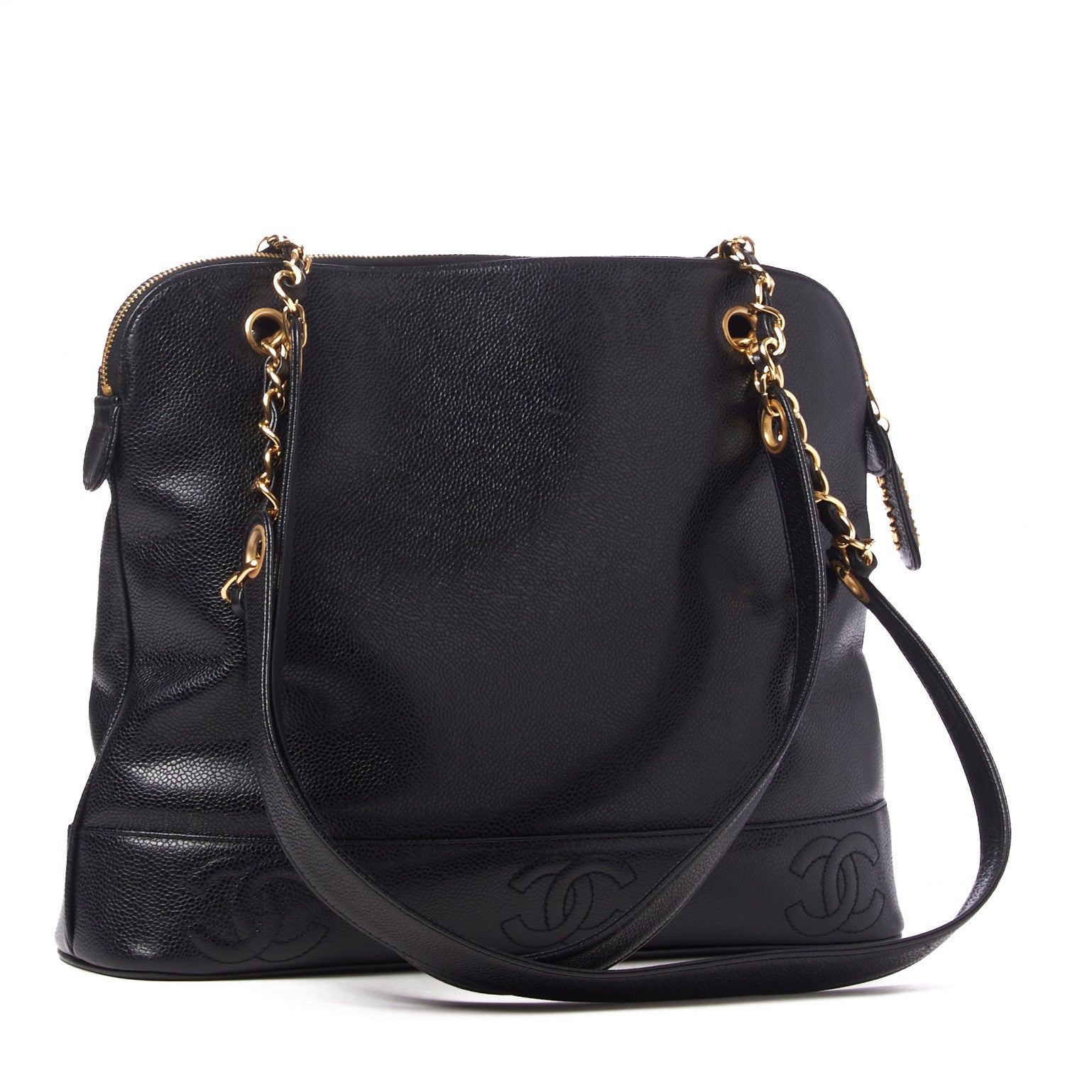 Chanel Caviar CC Shoulder Bag Black 2 of 9
