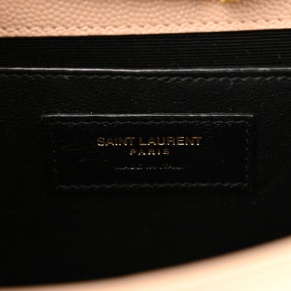 Saint Laurent Grain De Poudre Small Monogram Kate Satchel Dark Beige 6 of 11