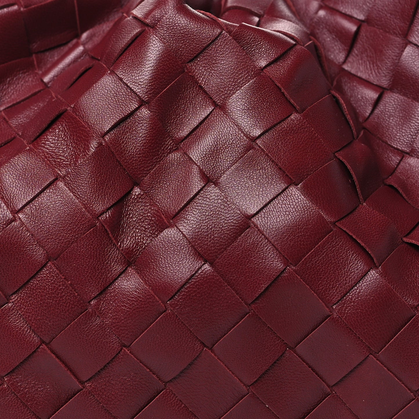 Nappa Maxi Intrecciato The Pouch Oversized Clutch Bordeaux