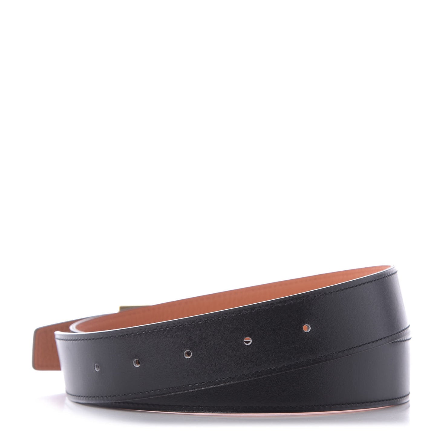 Box Togo 32mm Guilloche H Belt 85 Black Orange