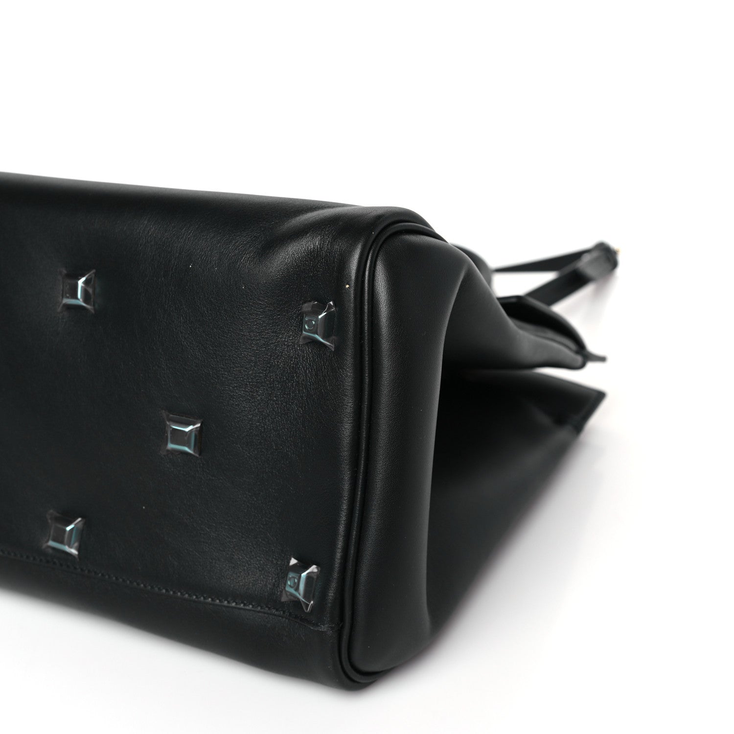 Salvatore Ferragamo Calfskin Large Studio Bag Black 8 of 8