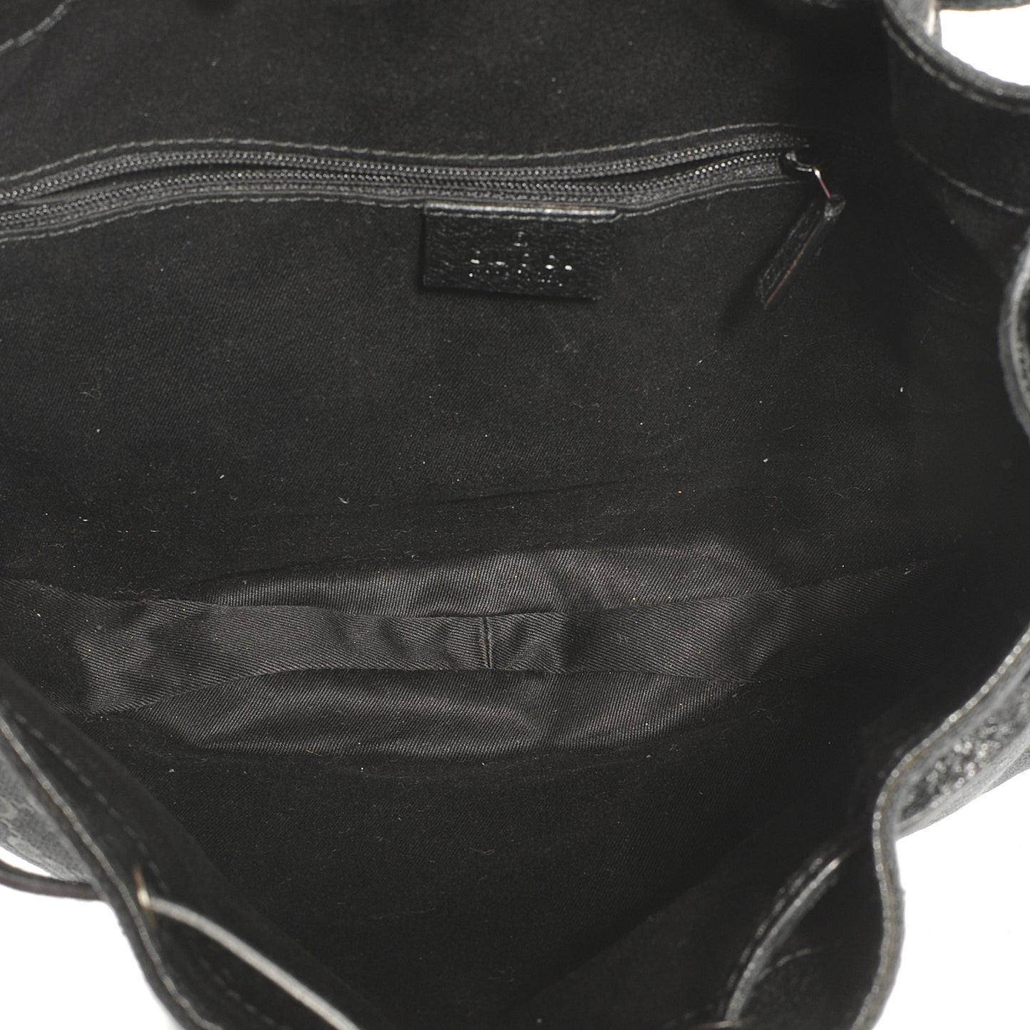 Monogram Drawstring Hobo Black