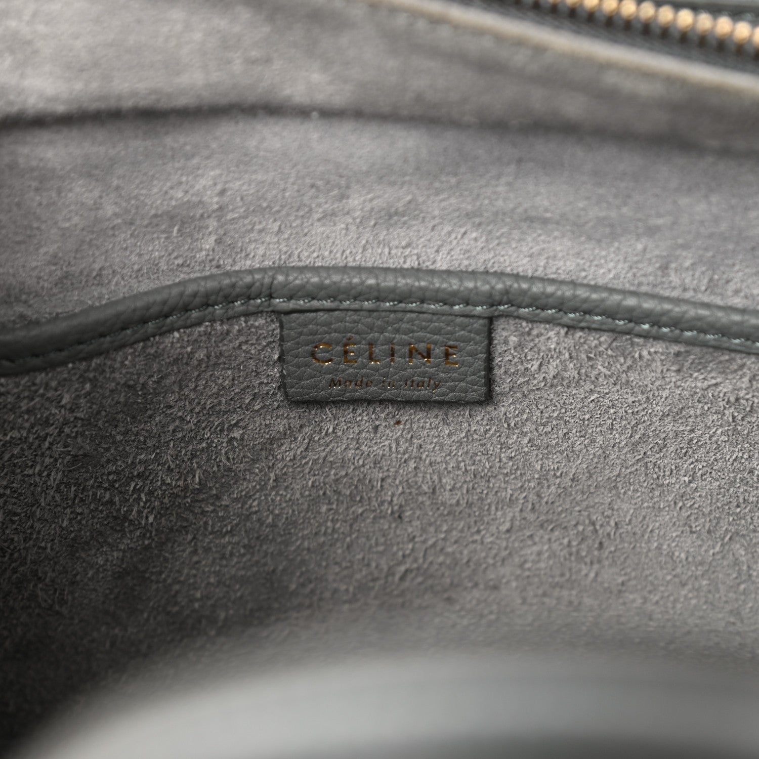Celine Baby Drummed Calfskin Nano Luggage Kohl 6 of 10