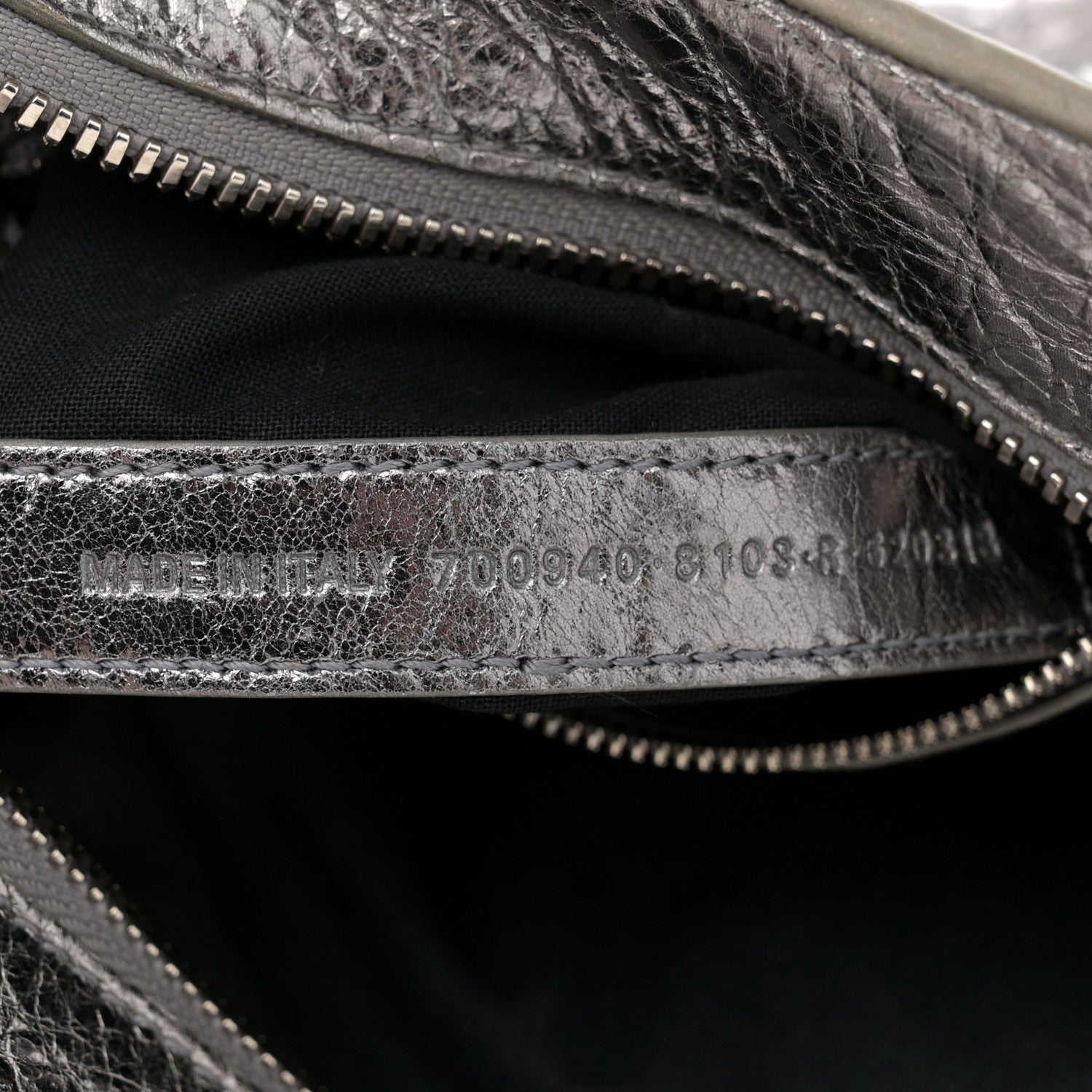 Balenciaga Agneau Arena Crystal Neo Cagole Handbag XS Silver 8 of 12