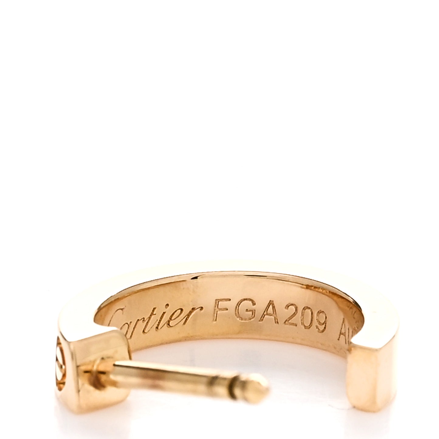 18K Yellow Gold Small LOVE Hoop Earrings