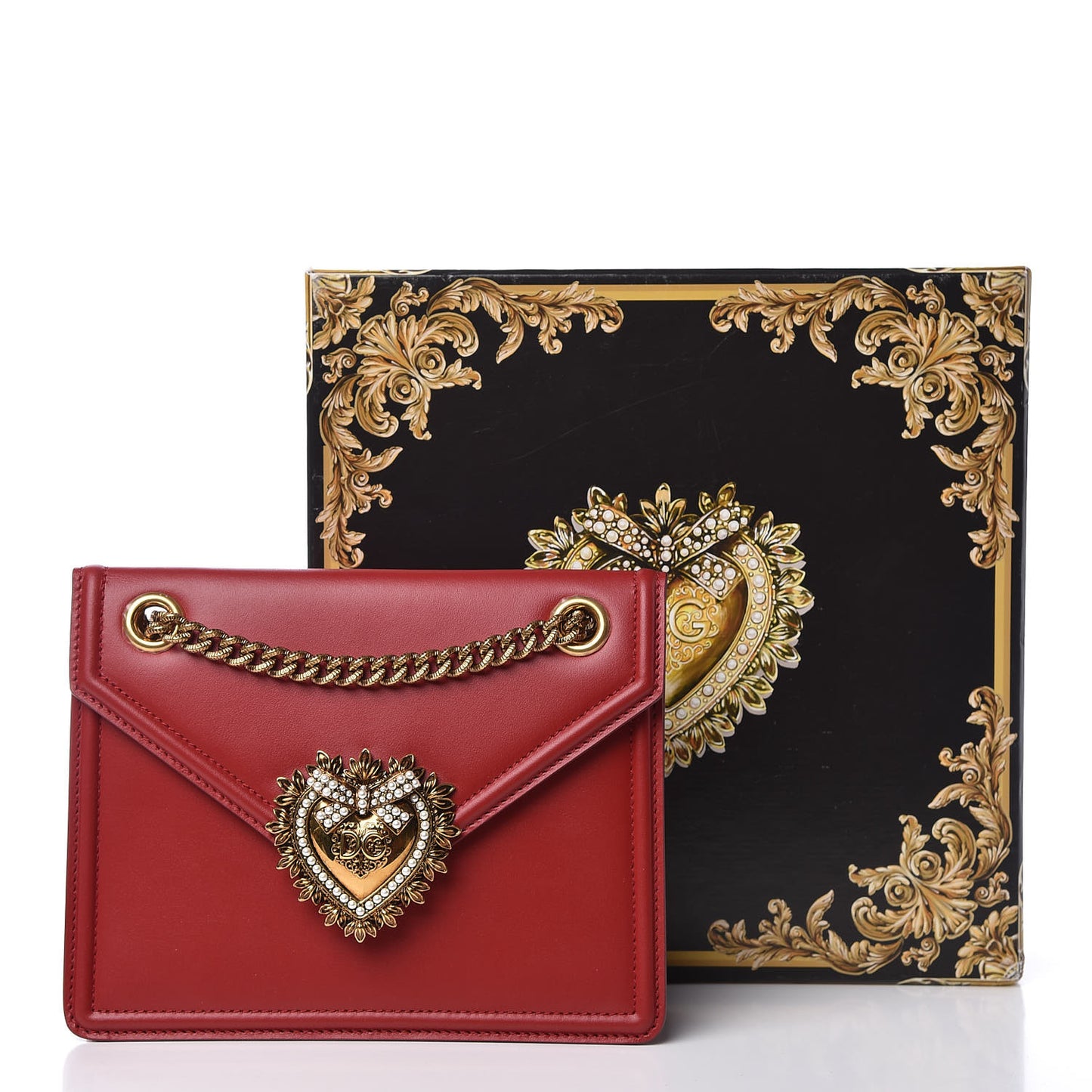 Smooth Calfskin Medium Devotion Crossbody Bag Poppy Red