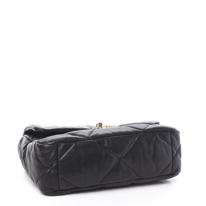 Chanel Goatskin Quilted Medium 19 Flap Black 3 of 9