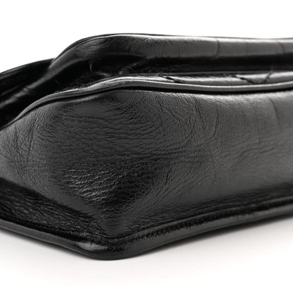 Saint Laurent Crinkled Lambskin Matelasse Monogram Baby Niki Chain Satchel Black 8 of 9