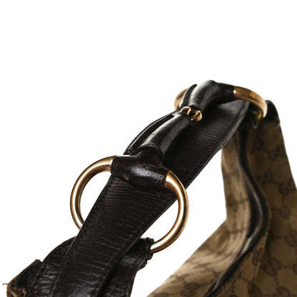 Gucci Monogram Medium Horsebit Chain Hobo Dark Brown 17 of 28