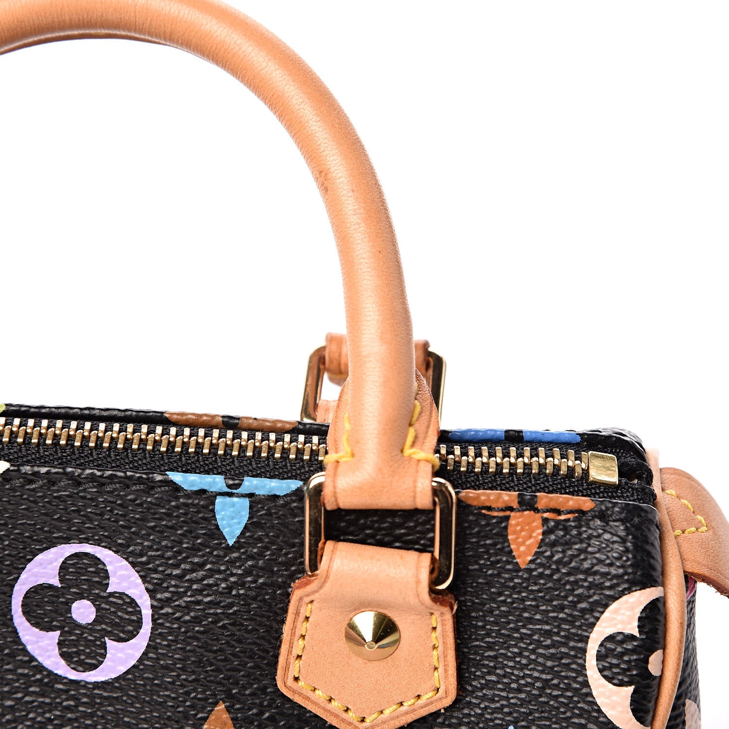 Louis Vuitton Monogram Multicolor Mini Sac HL Speedy Black 10 of 13