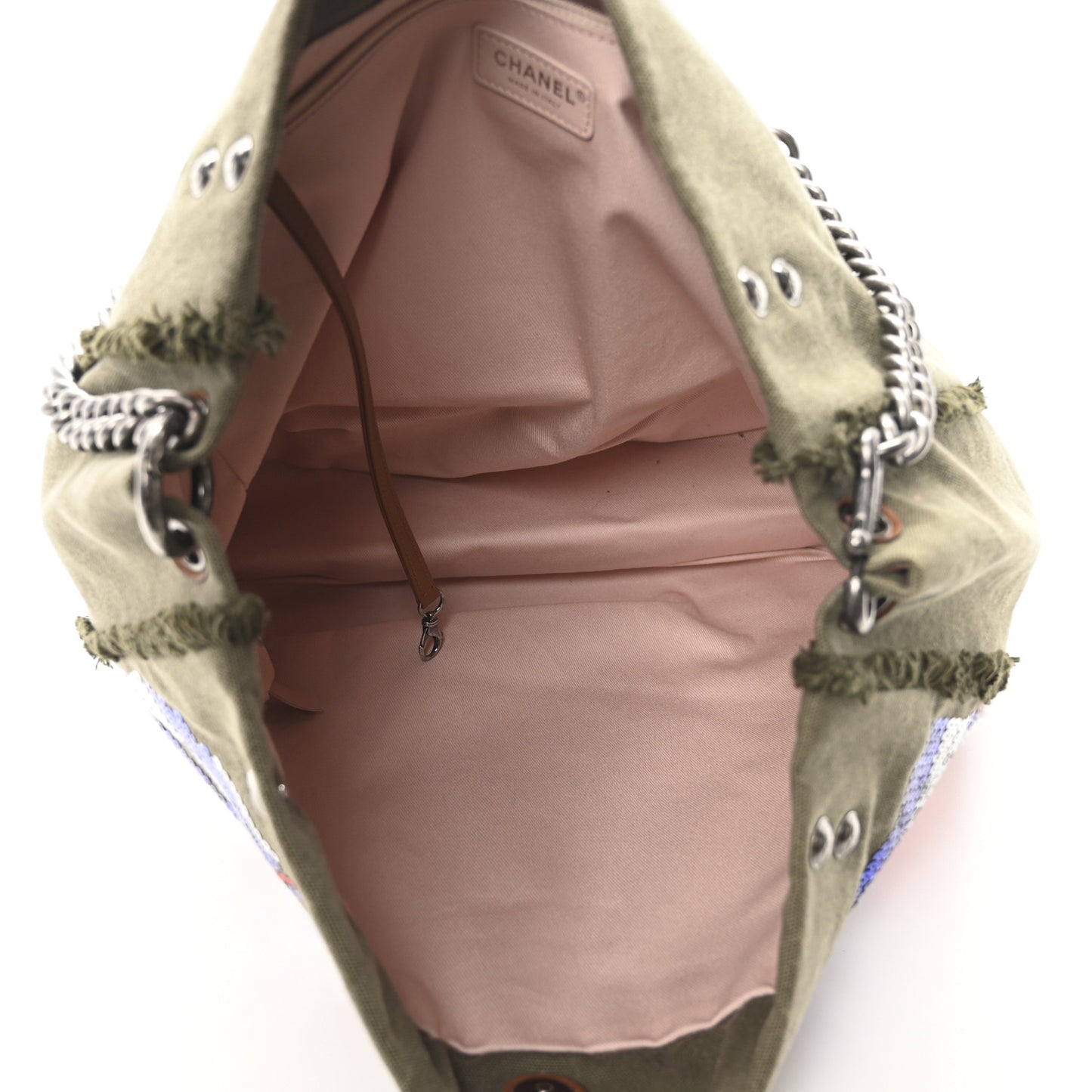 Canvas Sequins Cubano Trip Hobo Khaki