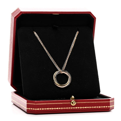Cartier 18K Pink Yellow White Gold Trinity Triple Chain Pendant Necklace 5 of 5