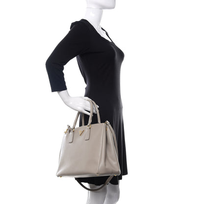 Prada Saffiano Medium Galleria Double Zip Tote Pomice 2 of 20