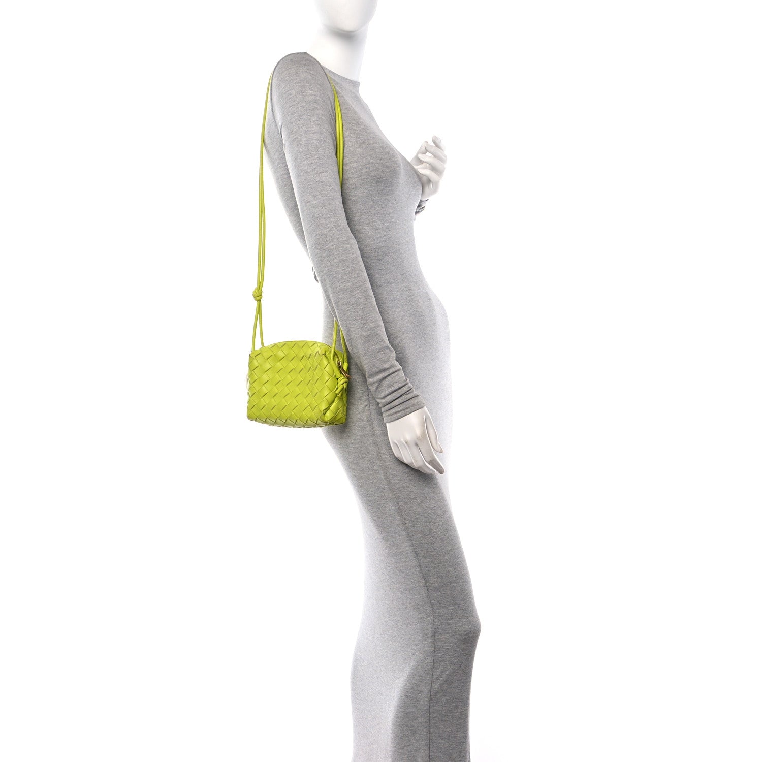 Bottega Veneta Nappa Intrecciato Mini Loop Camera Bag Acid Kiwi 2 of 10