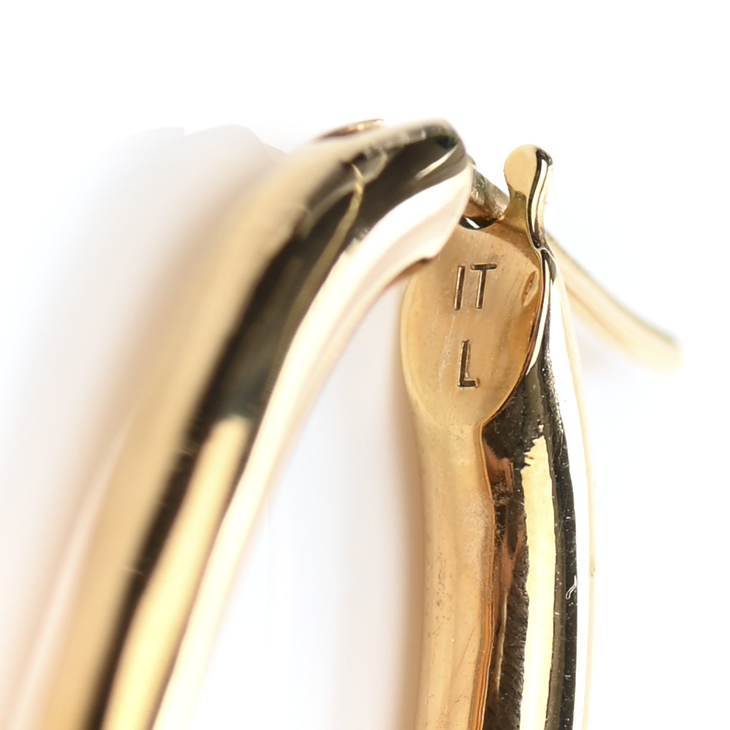 Louis Vuitton Metal Fall In Love Hoop Earrings GM Gold 5 of 6