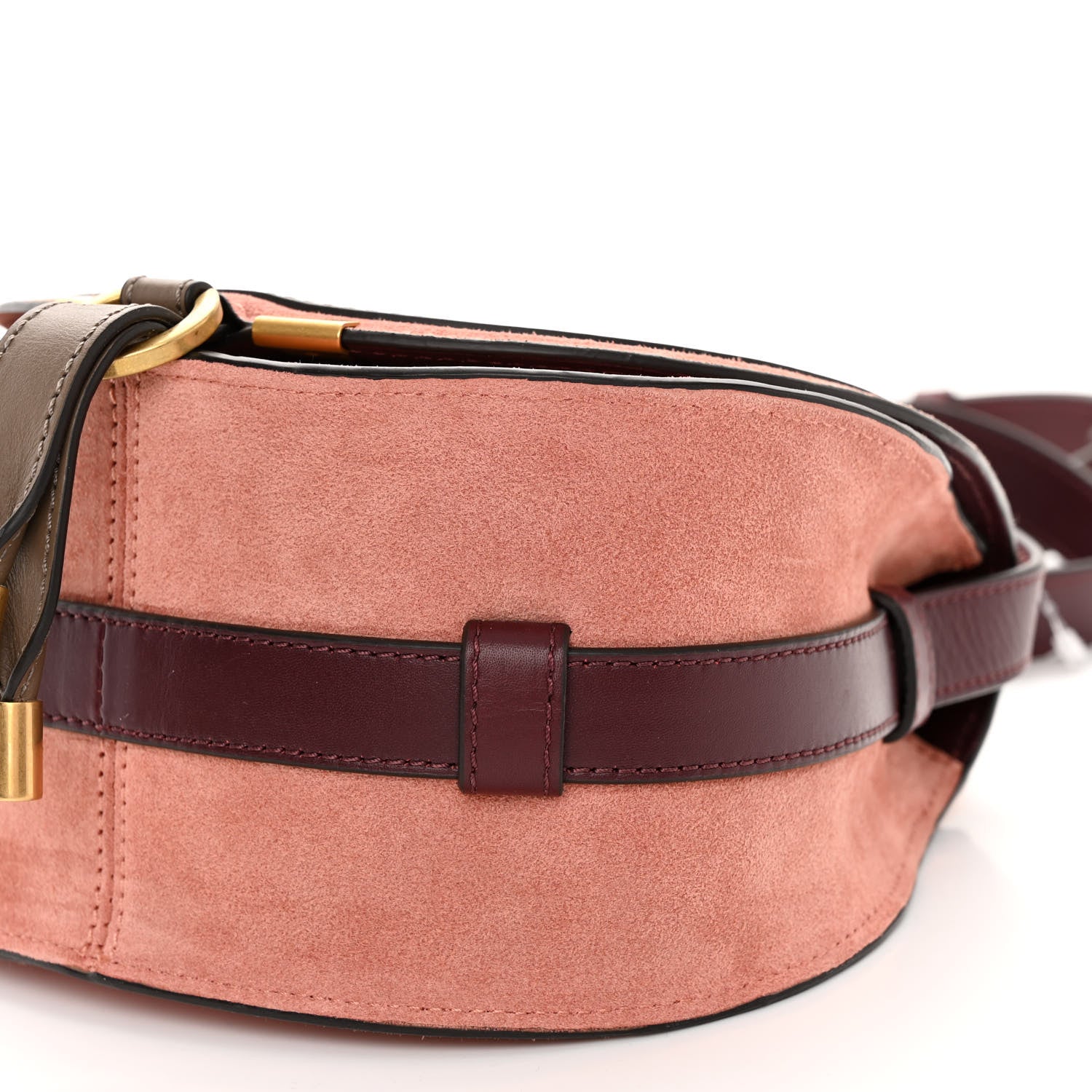 Chloe Suede Calfskin Mini Marcie Round Crossbody Bag Canyon Rose 9 of 9