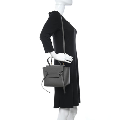 Celine Grained Calfskin Mini Belt Bag Grey 2 of 10