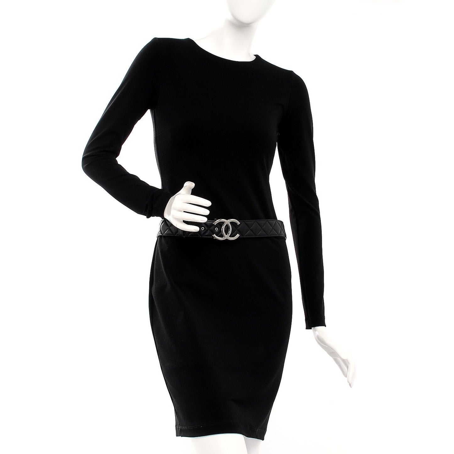 Lambskin Quilted CC Belt 80 32 Black