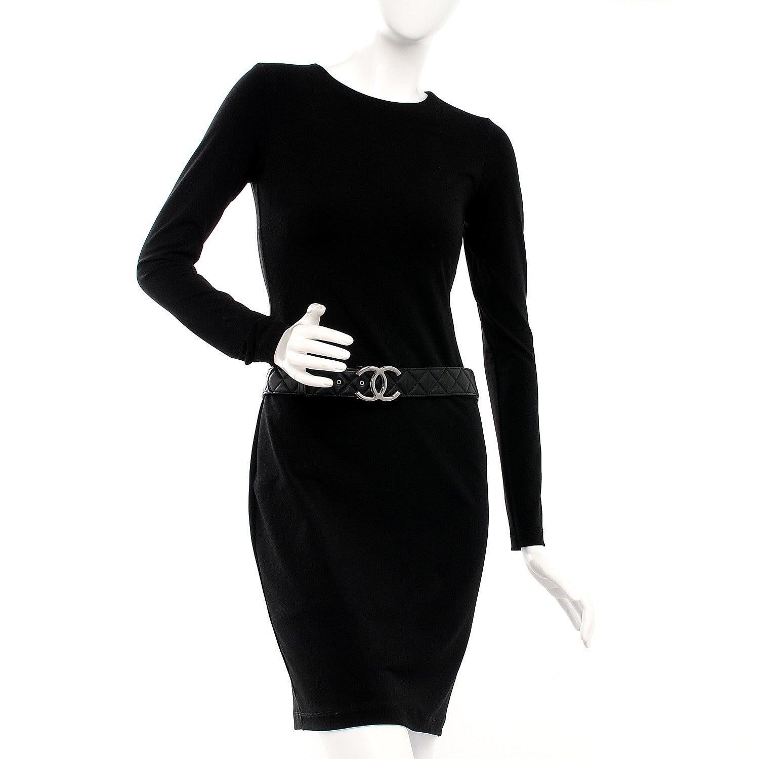 Chanel Lambskin Quilted CC Belt 80 32 Black 2 of 6