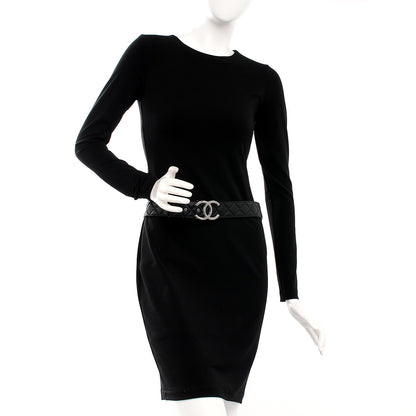 Chanel Lambskin Quilted CC Belt 80 32 Black 2 of 6