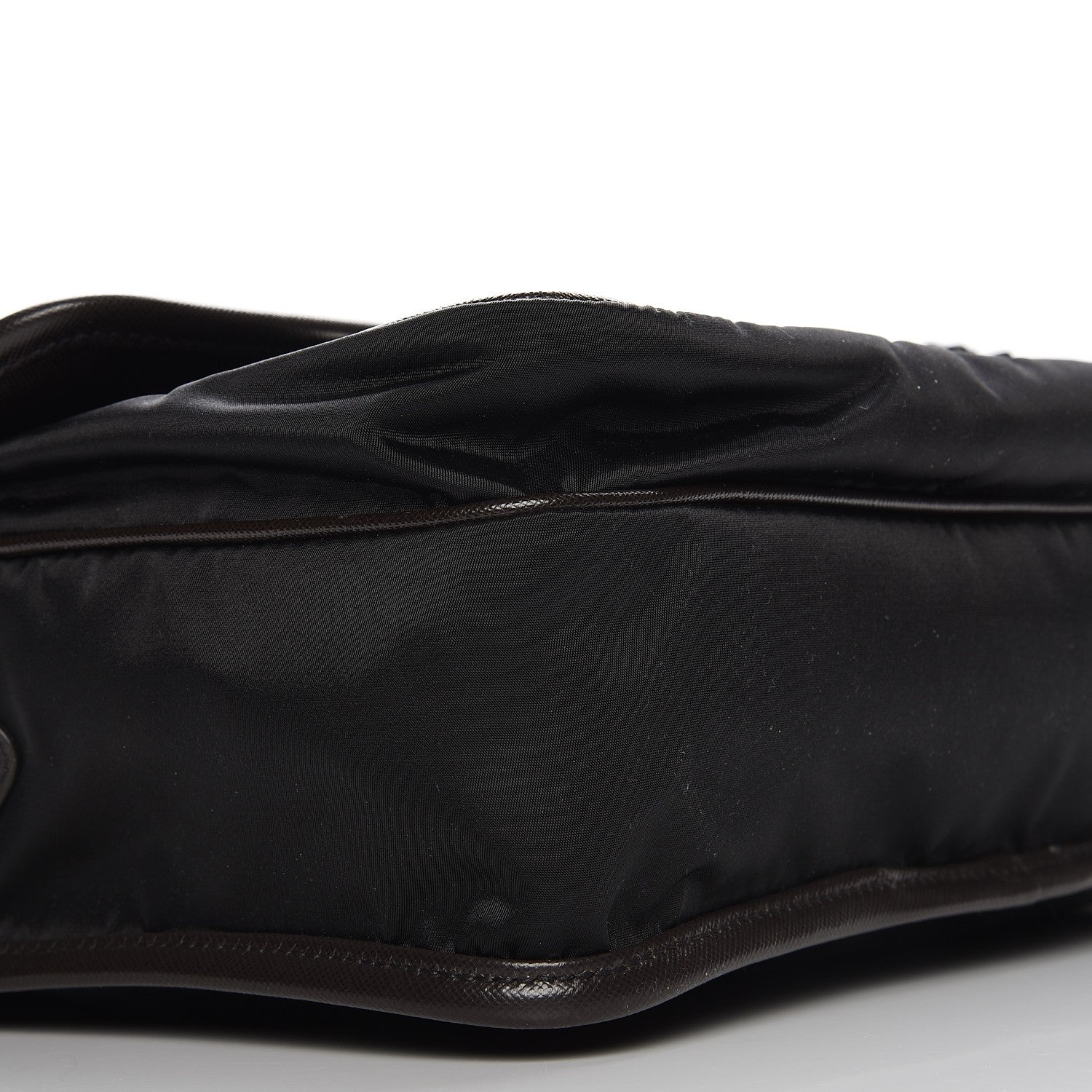 Prada Tessuto Nylon Saffiano Logo Messenger Bag Black 10 of 12
