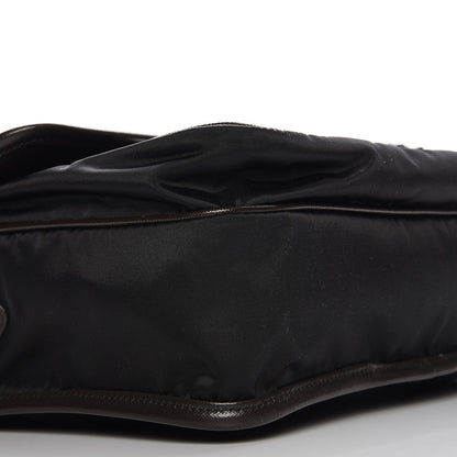 Prada Tessuto Nylon Saffiano Logo Messenger Bag Black 10 of 12