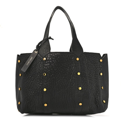 Jimmy Choo Grained Calfskin Studded Lockett Shopper Tote Black 1 of 9