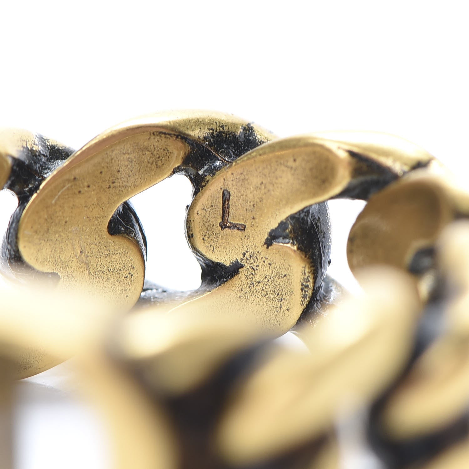 Christian Dior Metal Montaigne 30 Chain Ring Antique Gold 5 of 6