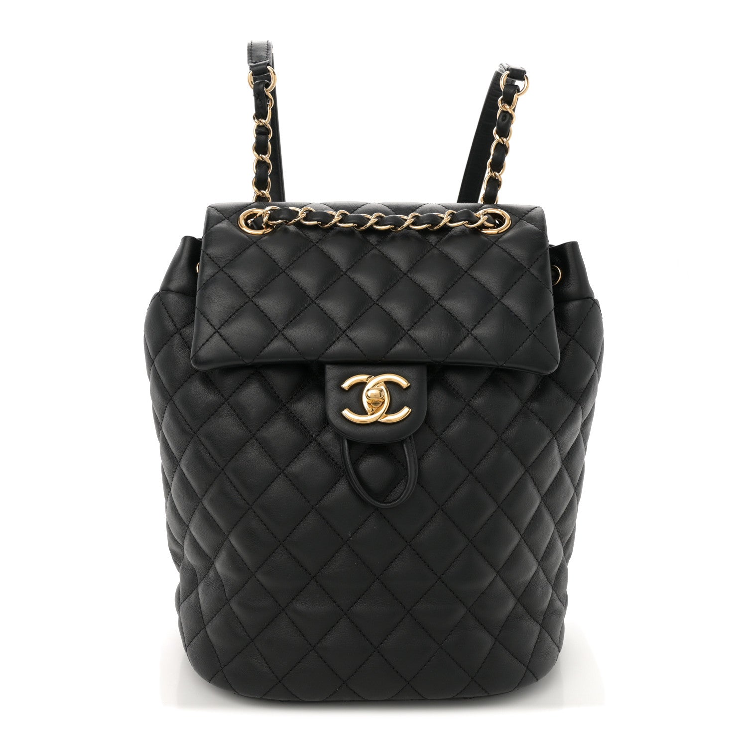 Chanel Calfskin Quilted Small Urban Spirit Backpack Black 1 of 11