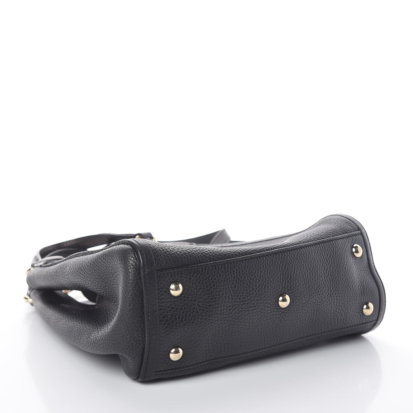 Pebbled Calfskin Small Soho Shoulder Bag Black
