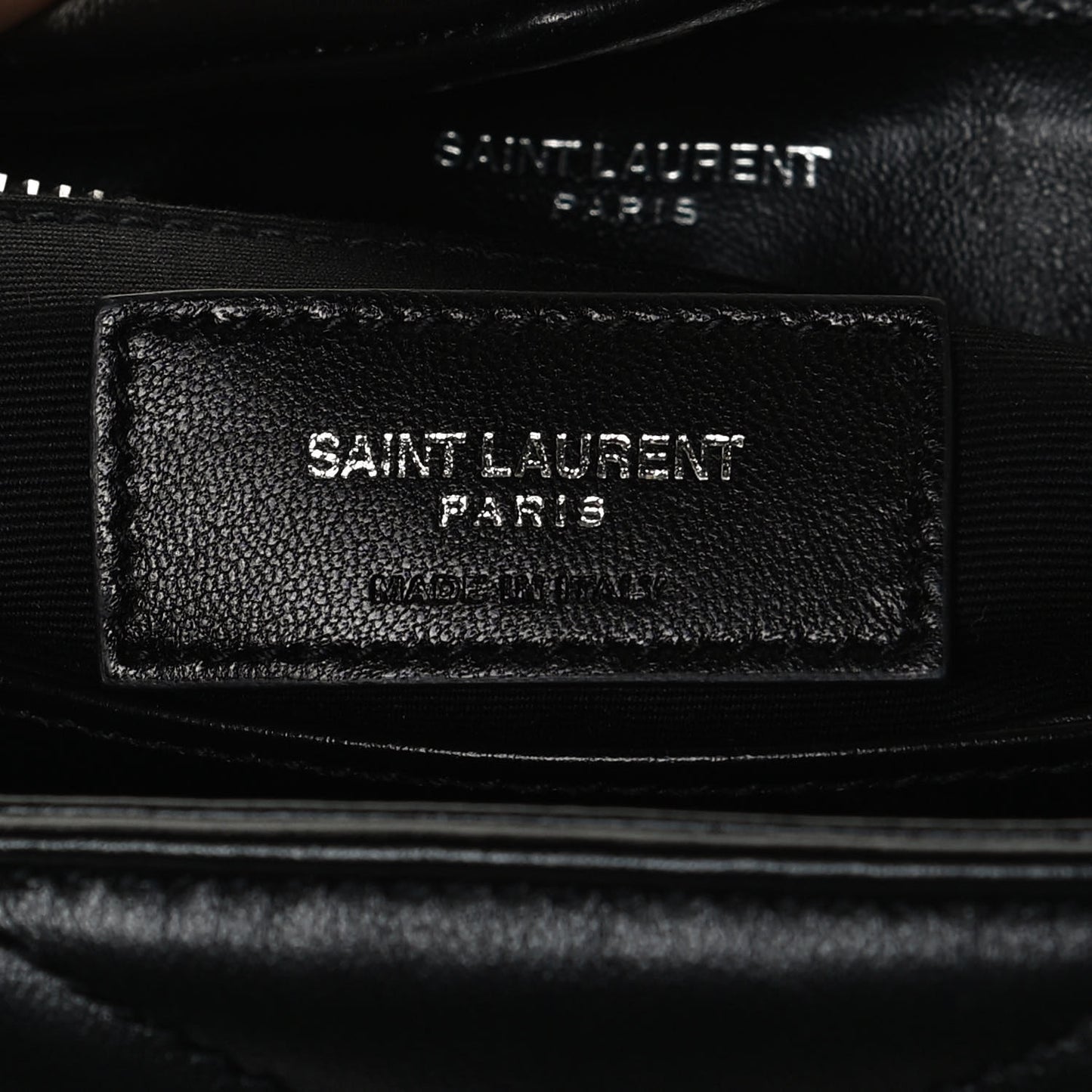 Calfskin Y Quilted Monogram Toy Loulou Crossbody Bag Black