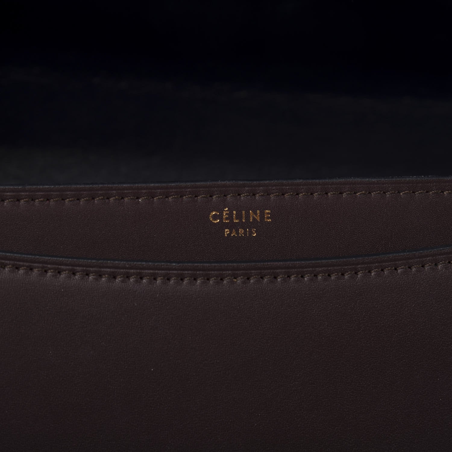 Celine Calfskin Bicolor Medium Case Flap Navy Burgundy 6 of 17