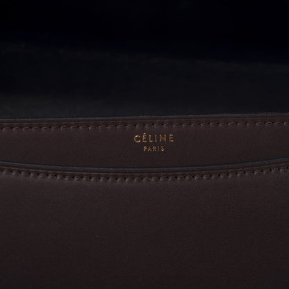 Celine Calfskin Bicolor Medium Case Flap Navy Burgundy 6 of 17