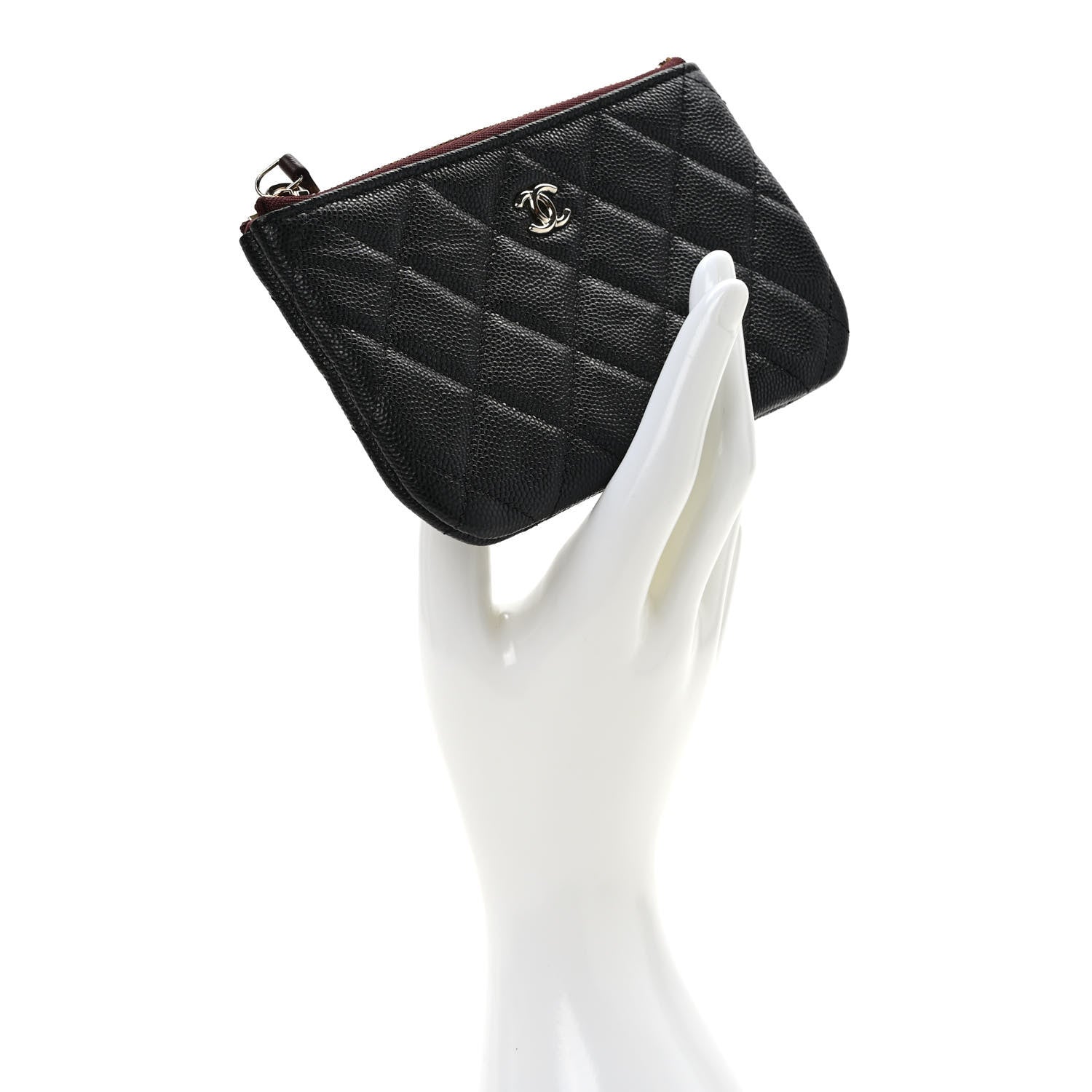 Chanel Caviar Quilted Small Cosmetic Case Black 2 of 8