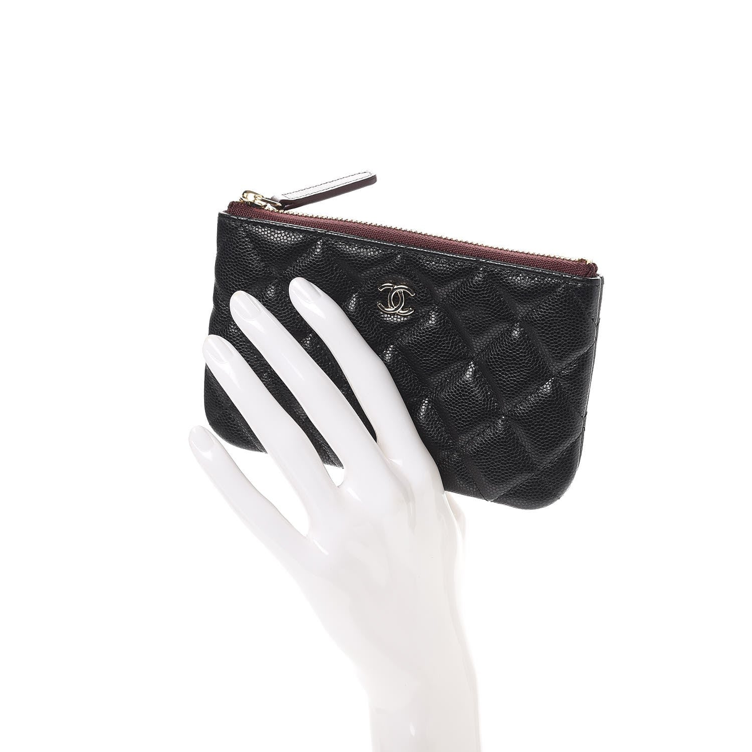 Chanel Caviar Quilted Small Cosmetic Case Black 2 of 8