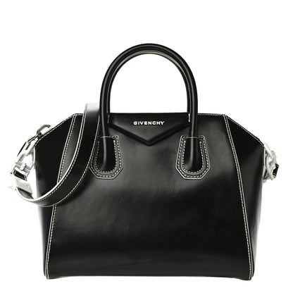 Givenchy Calfskin Contrast Topstitch Small Antigona Black White 1 of 14
